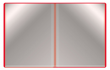 Папка с 40 прозр.вклад. Бюрократ -BPV40RED A4 пластик 0.65мм торц.карм с бум. встав красный