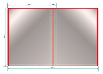 Папка с 40 прозр.вклад. Бюрократ -BPV40RED A4 пластик 0.65мм торц.карм с бум. встав красный