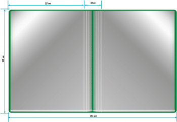 Папка с 60 прозр.вклад. Бюрократ -BPV60GRN A4 пластик 0.7мм торц.карм с бум. встав зеленый