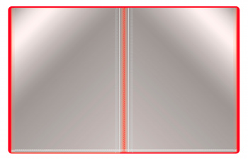 Папка с 60 прозр.вклад. Бюрократ -BPV60RED A4 пластик 0.7мм торц.карм с бум. встав красный