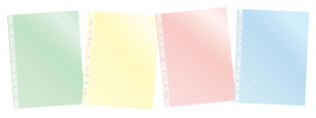 Папка-вкладыш Бюрократ Премиум -013COLOR ассорти глянцевые A4+ 30мкм (упак.:50шт)