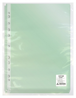 Папка-вкладыш Бюрократ Премиум -013COLOR ассорти глянцевые A4+ 30мкм (упак.:50шт)