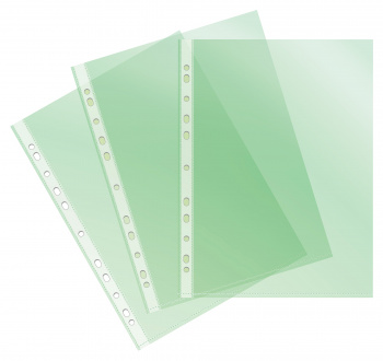 Папка-вкладыш Бюрократ Премиум -013GRN зеленый глянцевые A4+ 30мкм (упак.:50шт)