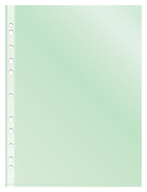 Папка-вкладыш Бюрократ Премиум -013GRN зеленый глянцевые A4+ 30мкм (упак.:50шт)