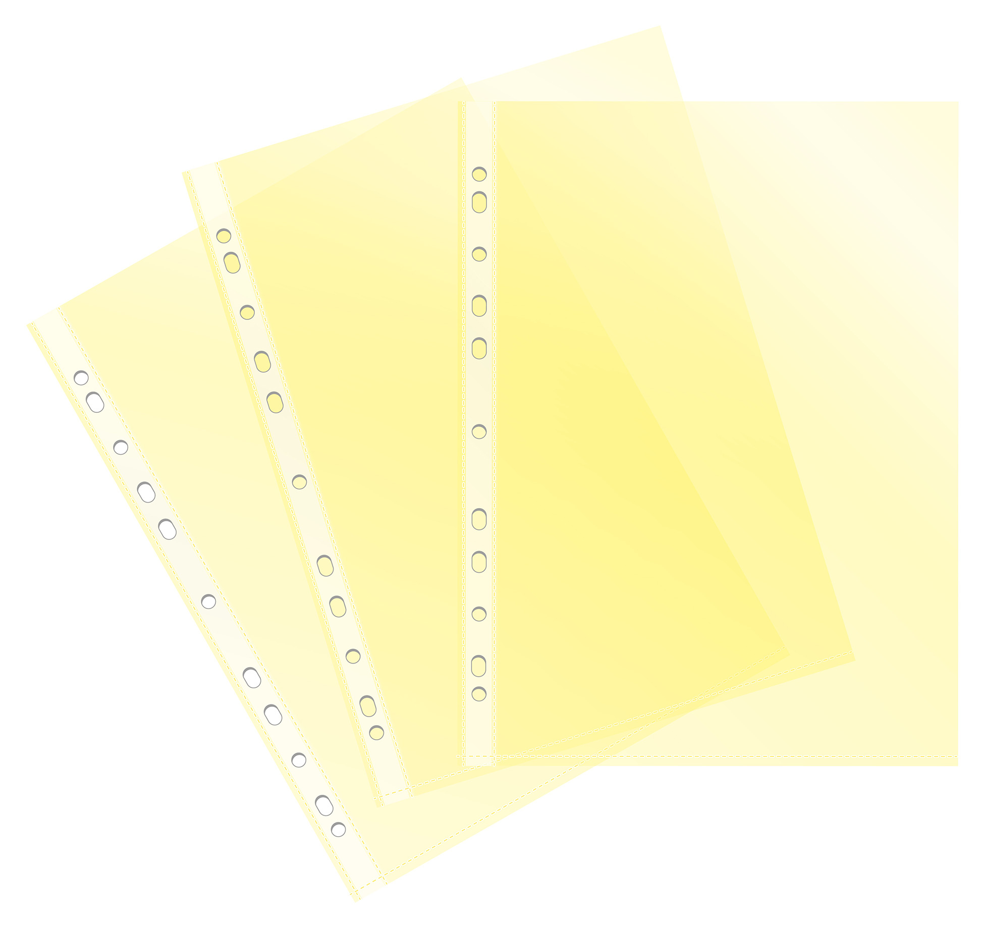 Папка-вкладыш Бюрократ Премиум -013YEL желтый глянцевые А4+ 30мкм (упак.:50шт)