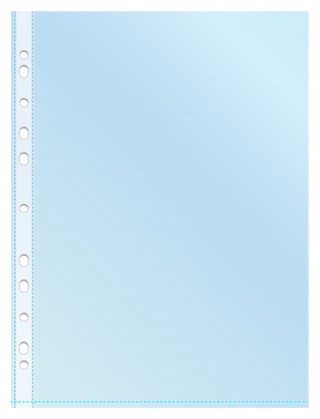 Папка-вкладыш Бюрократ Премиум -013ЬLUE синий глянцевые A4+ 30мкм (упак.:50шт)