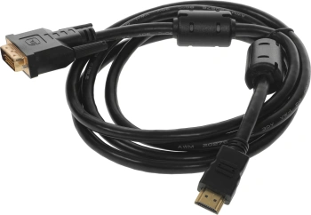 Кабель Buro HDMI (m) DVI-D (m) 1.8м (HDMI-19M-DVI-D-1.8M) феррит.кольца черный