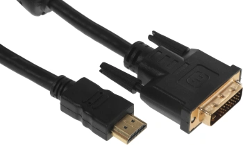 Кабель Buro HDMI (m) DVI-D (m) 1.8м (HDMI-19M-DVI-D-1.8M) феррит.кольца черный
