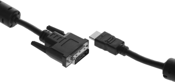 Кабель Buro HDMI (m) DVI-D (m) 10м (HDMI-19M-DVI-D-10M) феррит.кольца черный