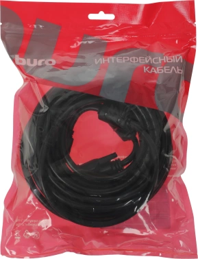 Кабель Buro HDMI (m) DVI-D (m) 10м (HDMI-19M-DVI-D-10M) феррит.кольца черный