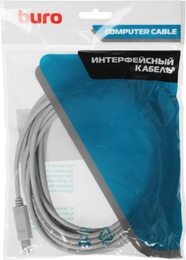 Кабель Buro USB A(m) USB B(m) 5м (USB2.0-AM/BM-5)