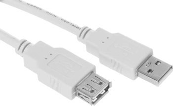 Кабель Buro USB A(m) USB A(f) 1.8м (USB2.0-AM-AF-1.8M-MG) феррит.кольца серый