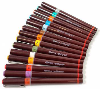 Рапидограф Rotring 1903477 0.35мм съемный пишущий узел/сменный картридж