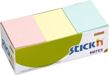 Блок самоклеящийся бумажный Stick`n 21004 38x51мм 100лист. 70г/м2 пастель ассорти бокс (упак.:1шт)