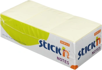 Блок самоклеящийся бумажный Stick`n 21005 38x51мм 100лист. 70г/м2 пастель желтый бокс (упак.:1шт)