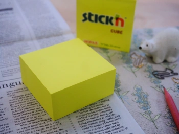 Блок самоклеящийся бумажный Stick`n 21010 76x76мм 400лист. 70г/м2 неон желтый