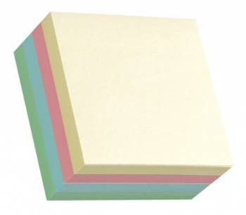 Блок самоклеящийся бумажный Stick`n 21013 76x76мм 400лист. 70г/м2 пастель 4цв.в упак.