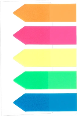 Закладки самокл. индексы пластиковые Stick`n 21143 12x42мм 5цв.в упак. 25лист стрелки европодвес