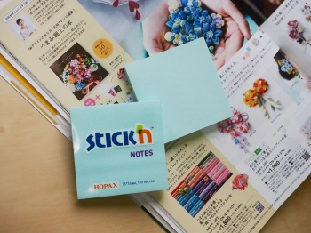 Блок самоклеящийся бумажный Stick`n 21149 76x76мм 100лист. 70г/м2 пастель голубой