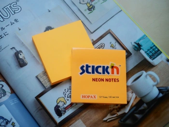 Блок самоклеящийся бумажный Stick`n 21164 76x76мм 100лист. 70г/м2 неон оранжевый