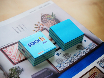 Блок самоклеящийся бумажный Stick`n 21337 51x51мм 250лист. 70г/м2 неон+пастель голубой 2цв.в упак.