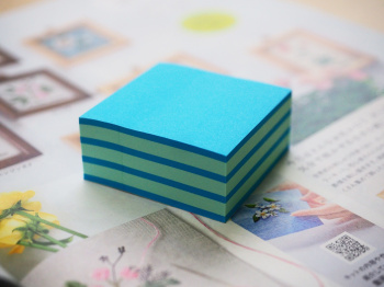 Блок самоклеящийся бумажный Stick`n 21337 51x51мм 250лист. 70г/м2 неон+пастель голубой 2цв.в упак.