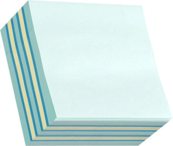 Блок самоклеящийся бумажный Stick`n 21340 76x76мм 400лист. 70г/м2 неон+пастель голубой 3цв.в упак.