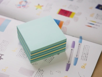 Блок самоклеящийся бумажный Stick`n 21340 76x76мм 400лист. 70г/м2 неон+пастель голубой 3цв.в упак.