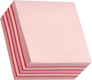 Блок самоклеящийся бумажный Stick`n 21341 76x76мм 400лист. 70г/м2 неон+пастель розовый 3цв.в упак.