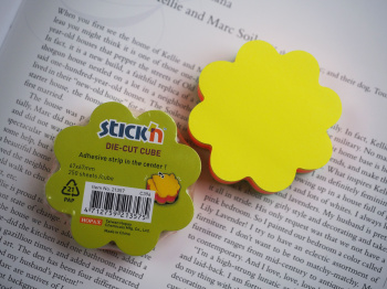 Блок самоклеящийся бумажный Stick`n 21357 67x67мм 250лист. 70г/м2 5цв.в упак. вырубной 