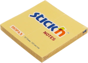 Блок самоклеящийся бумажный Stick`n 21391 76x76мм 100лист. 70г/м2 пастель оранжевый