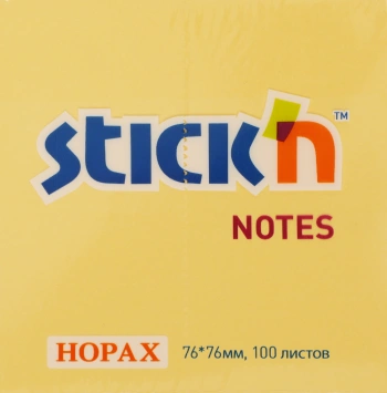 Блок самоклеящийся бумажный Stick`n 21391 76x76мм 100лист. 70г/м2 пастель оранжевый