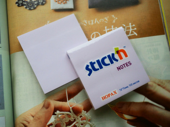 Блок самоклеящийся бумажный Stick`n 21403 76x76мм 100лист. 70г/м2 пастель сиреневый