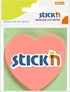 Блок самоклеящийся бумажный Stick`n 21448 70x70мм 50лист. 70г/м2 неон розовый вырубной 