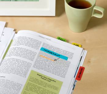 Закладки самокл. разделители пластиковые Stick`n 21608 38x51мм с цветным краем 4цв.в упак. 6лист европодвес