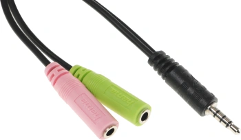 Адаптер аудио Hama 2xJack 3.5 (f)/Jack 3.5 (m) черный (00054573)