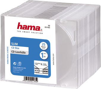 Коробка Hama на 1CD/DVD H-51165 Slim Box