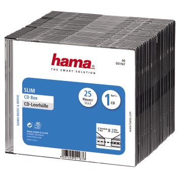 Коробка Hama на 1CD/DVD H-51167 Slim Box