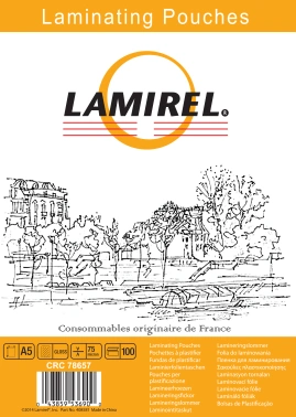 Пленка для ламинирования Fellowes 75мкм A5 (100шт) глянцевая Lamirel