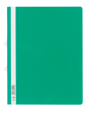 Папка-скоросшиватель Durable 2580-05 прозрач.верх.лист боков.перф. пластик зеленый