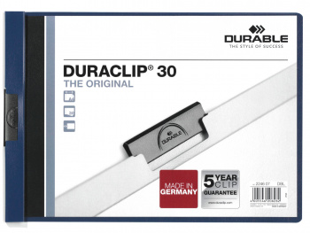 Папка с клипом Durable Duraclip Original 2246-07 A4 1-30лист. темно-синий