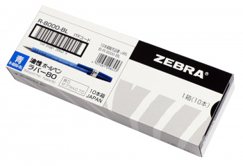 Ручка шариковая Zebra RUBBER 80