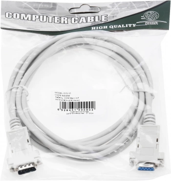 Кабель-удлинитель Ningbo COM 9pin (m) COM 9pin (f) 3м серый