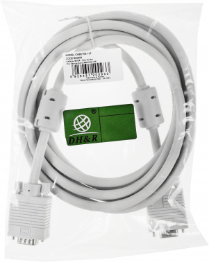 Кабель-удлинитель Ningbo VGA (m) VGA (f) 3м феррит.кольца серый