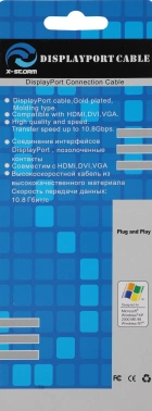 Кабель Ningbo DisplayPort (m) DVI-D Dual Link (m) 1.8м черный (блистер)