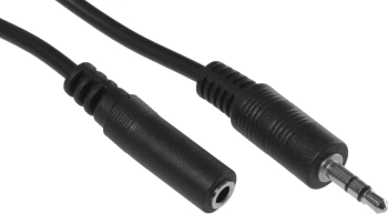 Кабель аудио Ningbo Jack 3.5 (m)/Jack 3.5 (f) 2м. черный (JAAC003-2)