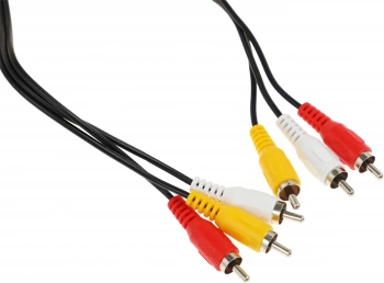 Кабель аудио-видео Ningbo 3хRCA (m)/3хRCA (m) 2м. черный (JAAC027-2)