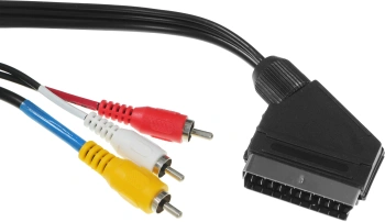 Кабель аудио-видео Ningbo SCART (m)/3хRCA (m) 3м. черный (JSC005-3)