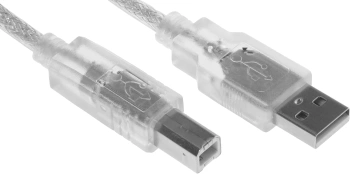 Кабель Ningbo USB A(m) USB B(m) 3м прозрачный