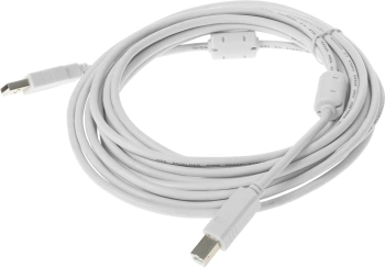 Кабель Ningbo USB A(m) USB B(m) 5м феррит.кольца серый